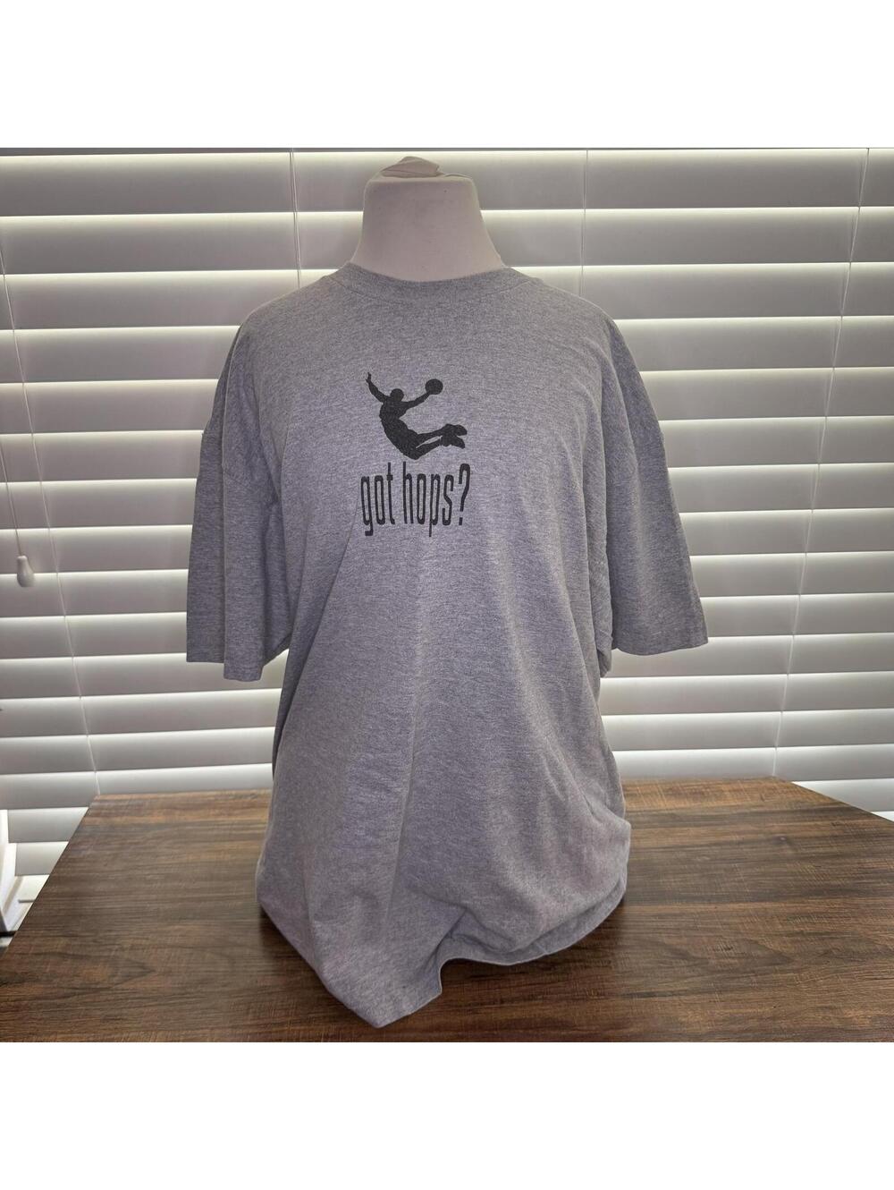 Vintage 2000s Steve & Barry's Gray 'Got Hops?' T-Shirt XL